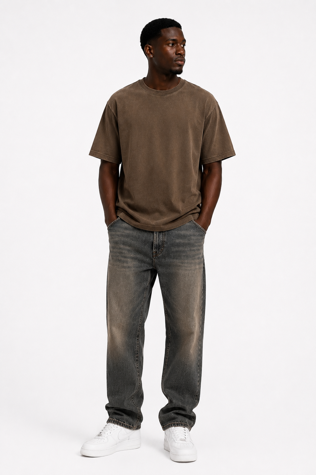 Vintage Lion Tee - Washed Brown